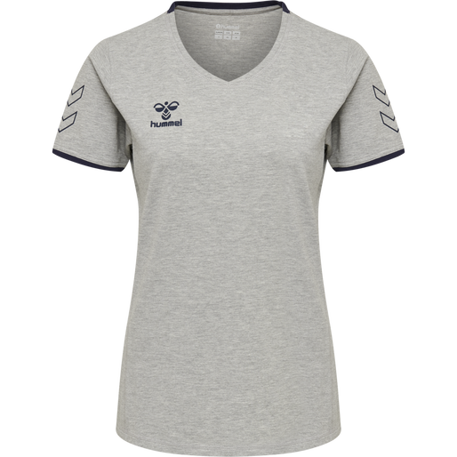 hmlCIMA T-SHIRT WOMAN, GREY MELANGE, packshot