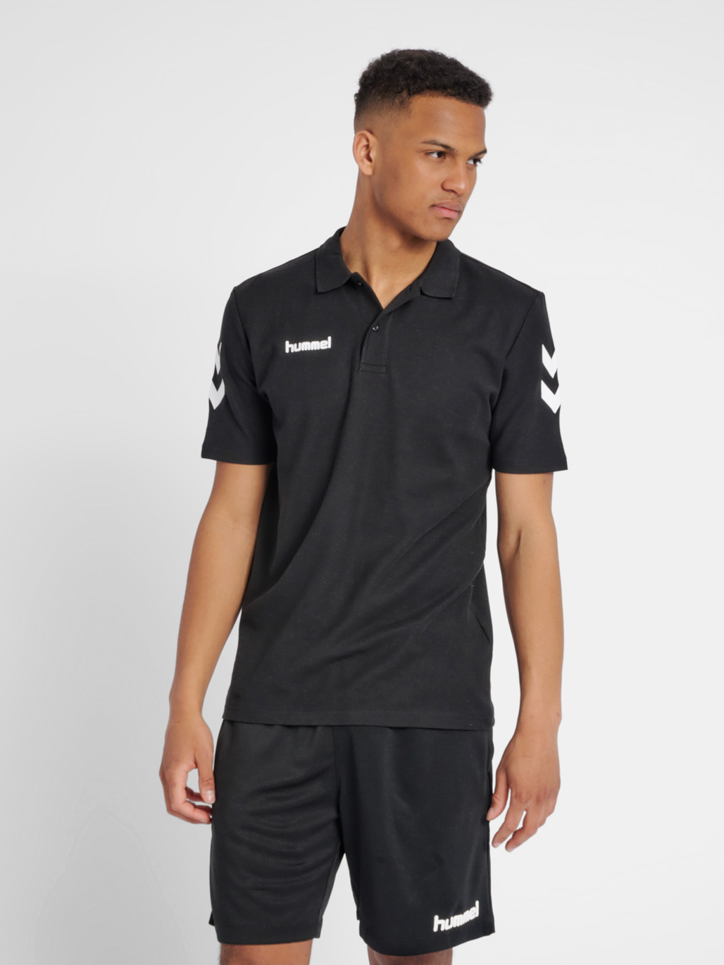 Black polo and shorts cheap