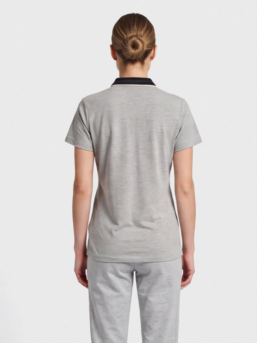 hmlMOVE POLO WOMAN, GREY MELANGE, model