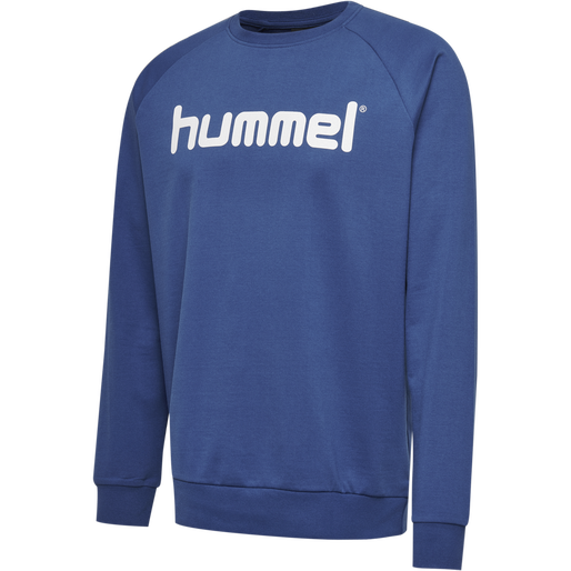 HUMMEL GO COTTON LOGO SWEATSHIRT, TRUE BLUE, packshot