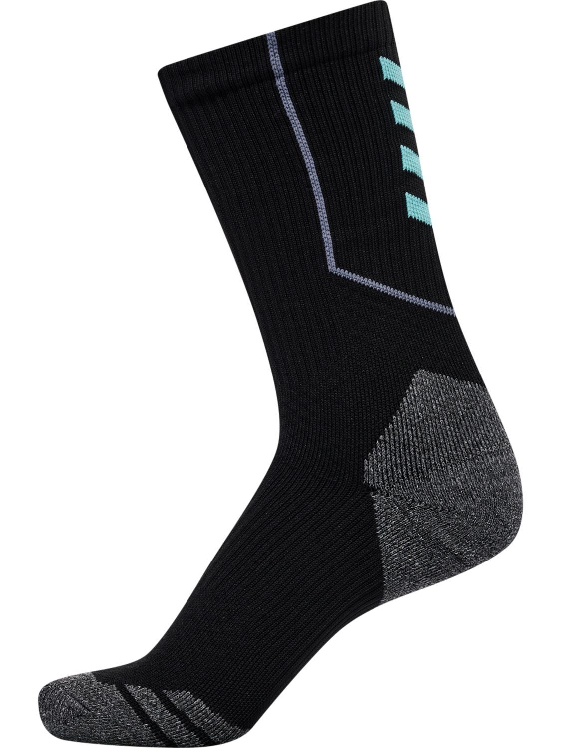 hmlBLAZE PRO TRAINING SOCKS LOW, BLACK/POOL BLUE, packshot
