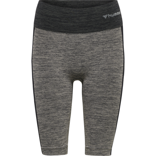hmlCLEA SEAMLESS CYCLING SHORTS, CHATEAU GRAY/BLACK MELANGE, packshot