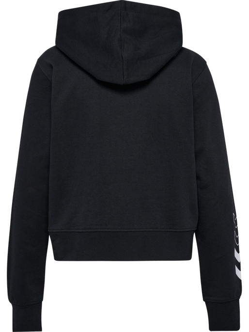 hmlELEMENTAL SHORT HOODIE WOMAN, BLACK, packshot