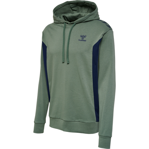 hmlSTALTIC COTTON HOODIE, DUCK GREEN, packshot