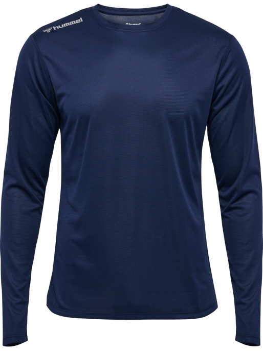 hmlRUN JERSEY L/S, BLACK IRIS hmlRUN JERSEY L/S, BLACK IRIS, packshot