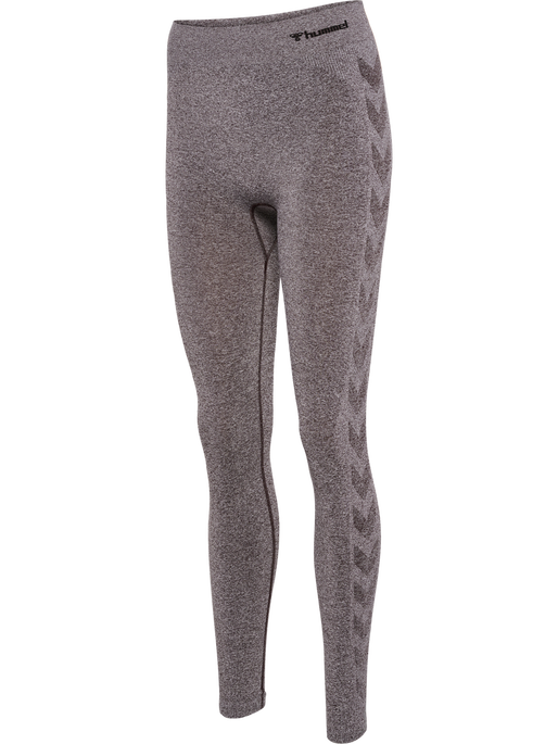 hmlCI SEAMLESS MID WAIST TIGHTS, CHOCOLATE PLUM MELANGE, packshot