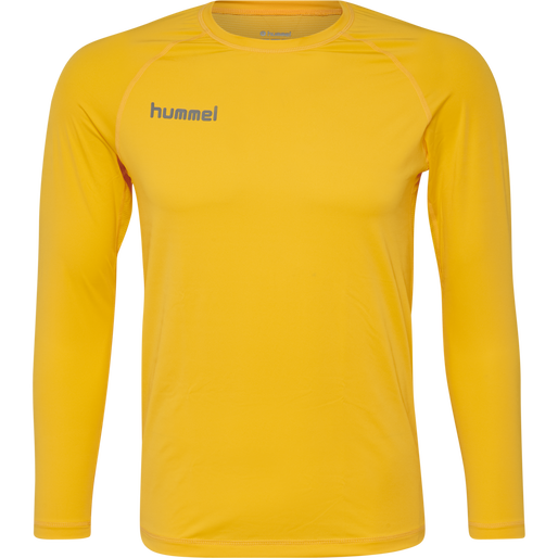 HML FIRST PERFORMANCE JERSEY L/S, SPORTS YELLOW HML FIRST PERFORMANCE JERSEY L/S, SPORTS YELLOW, packshot