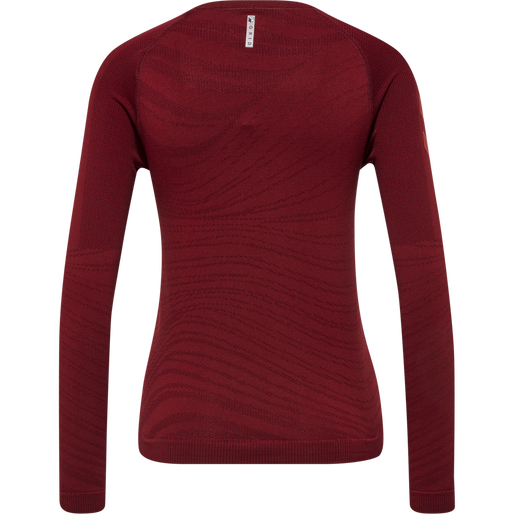 hmlONGRID SEAMLESS L/S WO, RHUBARB/NASTURTIUM, packshot