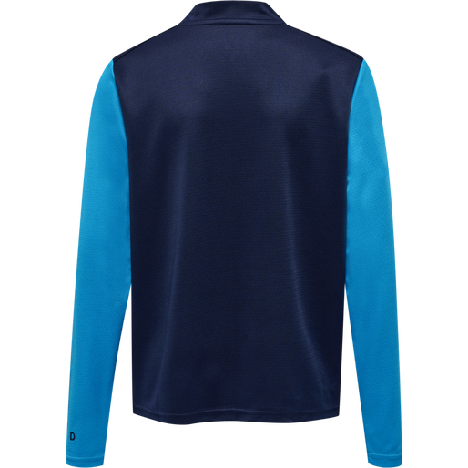 hmlONGRID 1/2 ZIP POLY SWEAT KIDS, MARINE/ATOMIC BLUE, packshot