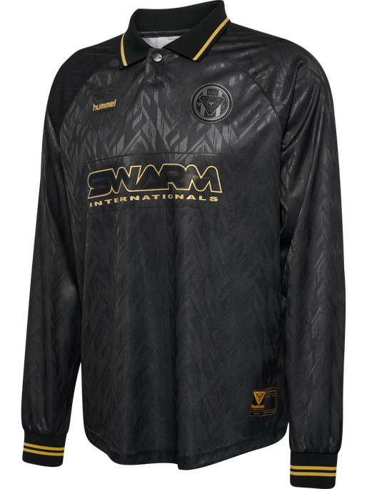 hmlLOOSE BAY SOCCER JERSEY L/S, BLACK hmlLOOSE BAY SOCCER JERSEY L/S, BLACK, packshot
