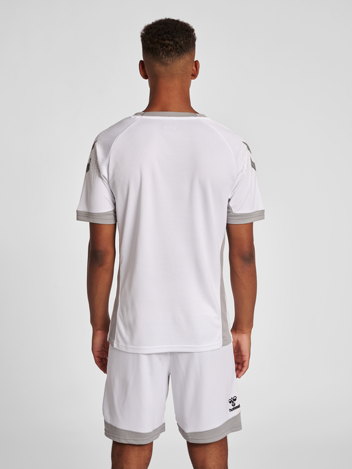 hmlLEAD S/S POLY JERSEY, WHITE, model