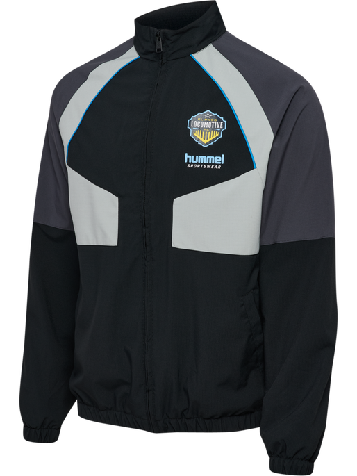 hmlLOOSE TRACK ZIPJACKET SW EL PASO, BLACK hmlLOOSE TRACK ZIPJACKET SW EL PASO, BLACK, packshot