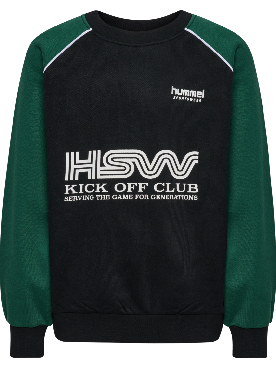 hmlJR OVERSIZED CREW HSW, DARK GREEN, packshot