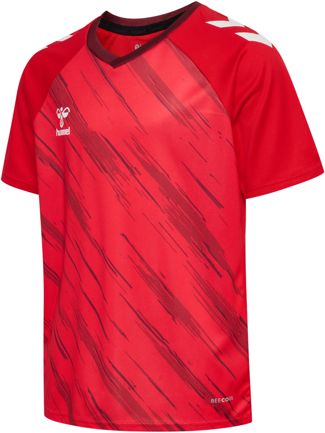 hmlMATCH TRIUMPH JERSEY S/S KIDS, TRUE RED/ZINFANDEL, packshot