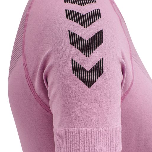 HUMMEL FIRST SEAMLESS JERSEY S/S WOMAN, COTTON CANDY, packshot