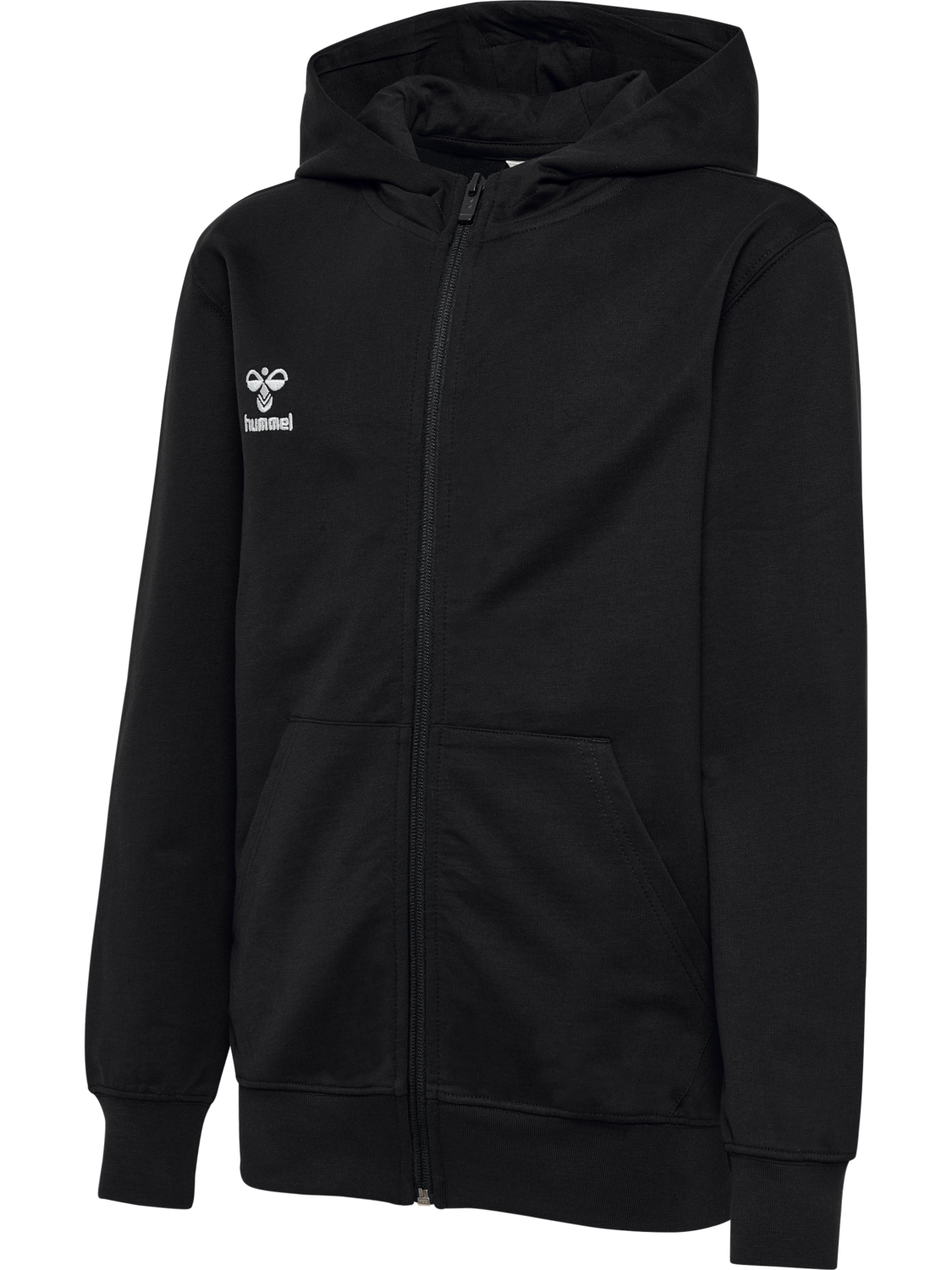 hmlGO 2.0 ZIP HOODIE KIDS, BLACK, packshot