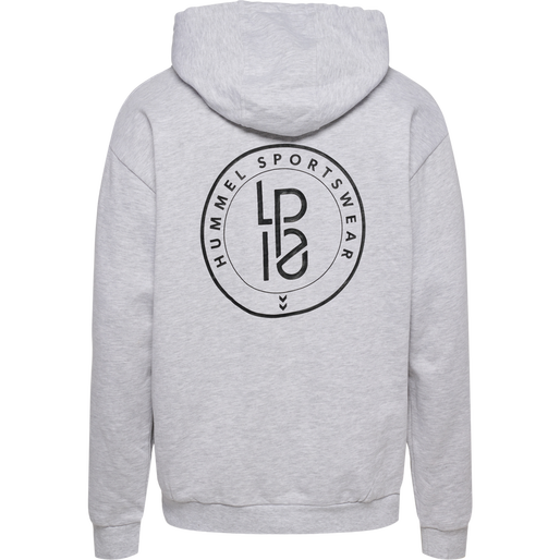 hmlLP10 BOXY SWEAT HOODIE, LIGHT GREY MELANGE hmlLP10 BOXY SWEAT HOODIE, LIGHT GREY MELANGE, packshot