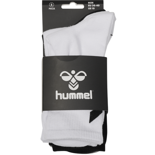 hmlCHEVRON 6-PACK SOCKS, BLACK/WHITE/GREY hmlCHEVRON 6-PACK SOCKS, BLACK/WHITE/GREY, packshot