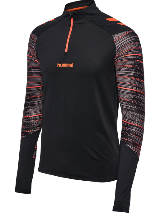 hmlBLAZE PRO TRAINING HALF ZIP, BLACK/ORANGE hmlBLAZE PRO TRAINING HALF ZIP, BLACK/ORANGE, packshot