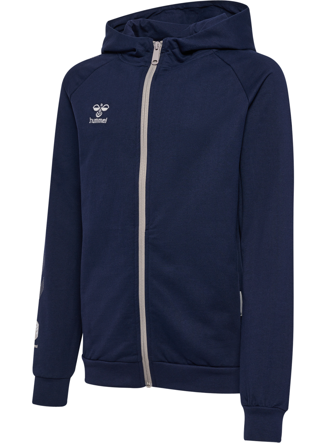 hmlMOVE GRID COTTON ZIP HOODIE KIDS, MARINE, packshot