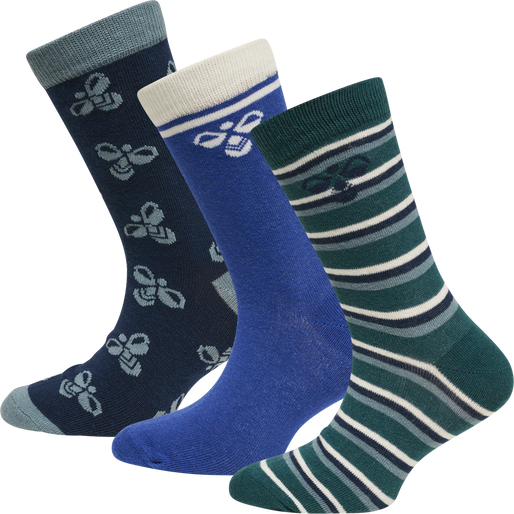 hmlALFIE SOCK 3-PACK, DEEP TEAL, packshot