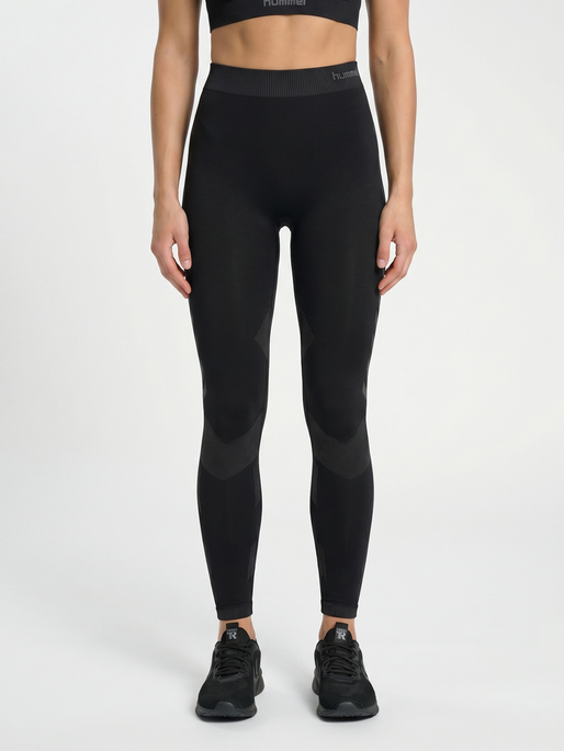 HUMMEL FIRST SEAMLESS TIGHTS WOMAN, BLACK, model