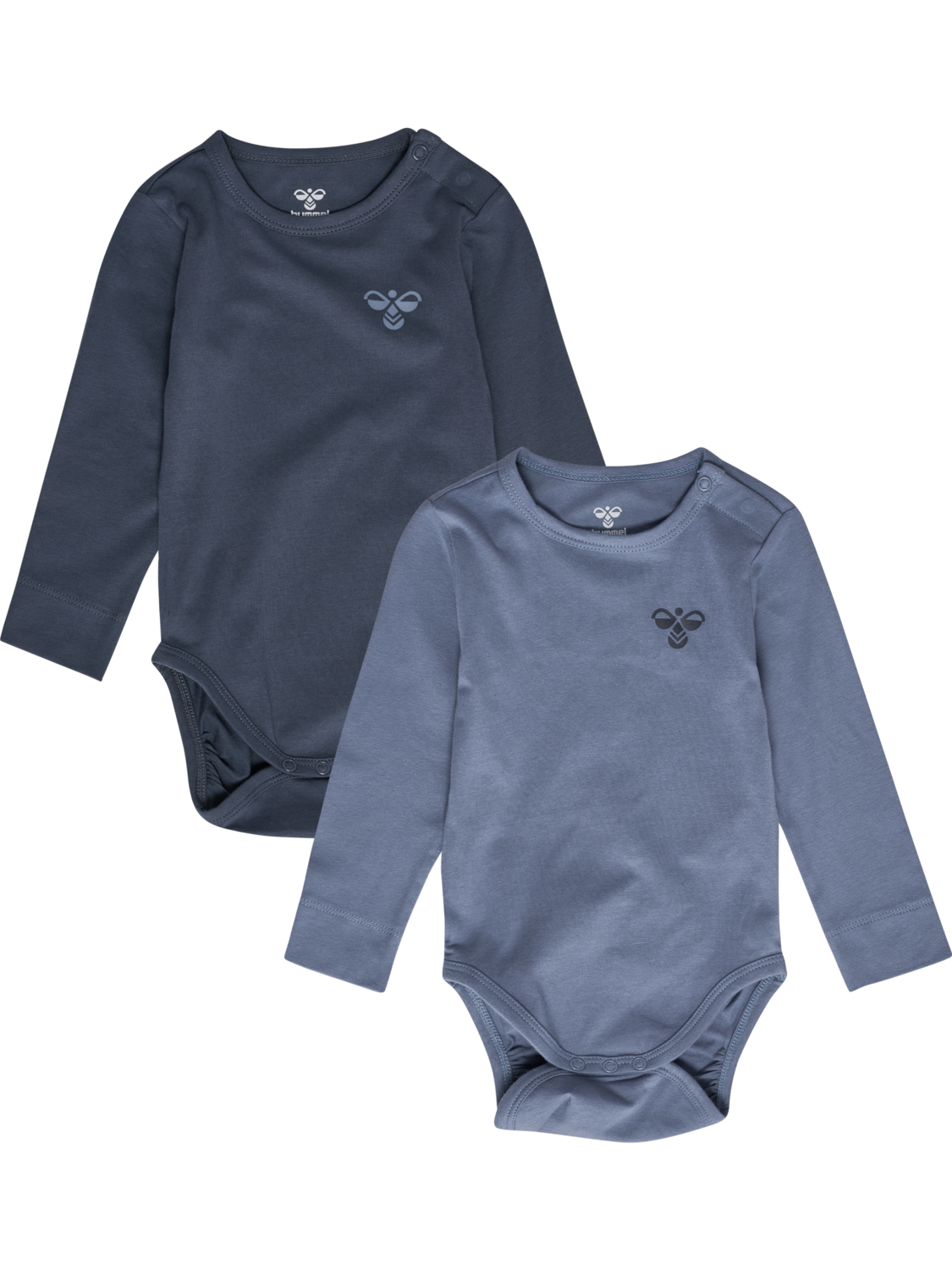 hmlMINI 2-PACK BODY L/S, OMBRE BLUE/FLINT STONE, packshot