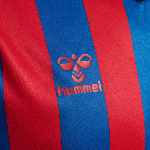hmlCORE XK STRIPED JERSEY S/S, TRUE BLUE/TRUE RED, packshot