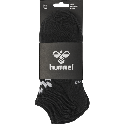 hmlCHEVRON 6-PACK ANKLE SOCKS, BLACK hmlCHEVRON 6-PACK ANKLE SOCKS, BLACK, packshot