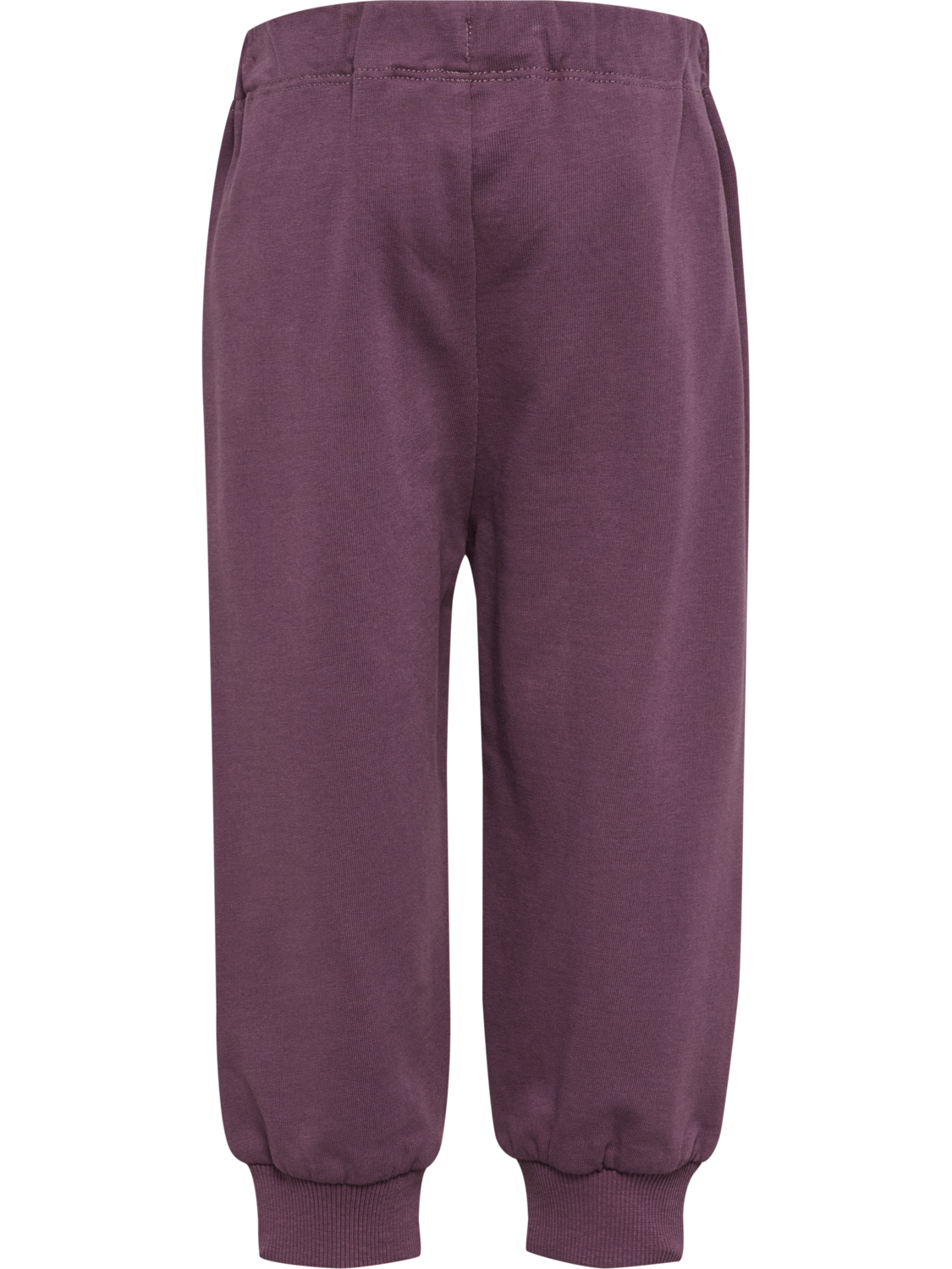hmlMINI LOOSE SOLID ADJ WAIST PANTS, BLACK PLUM, packshot