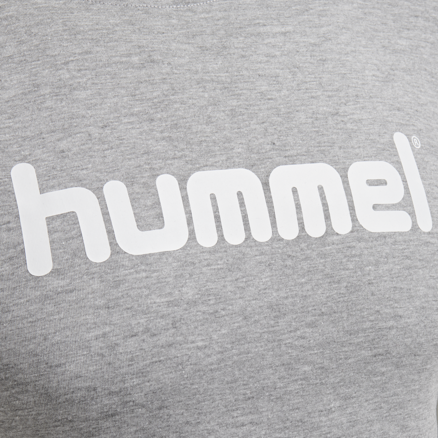 HUMMEL GO COTTON LOGO T-SHIRT WOMAN S/S, GREY MELANGE, packshot