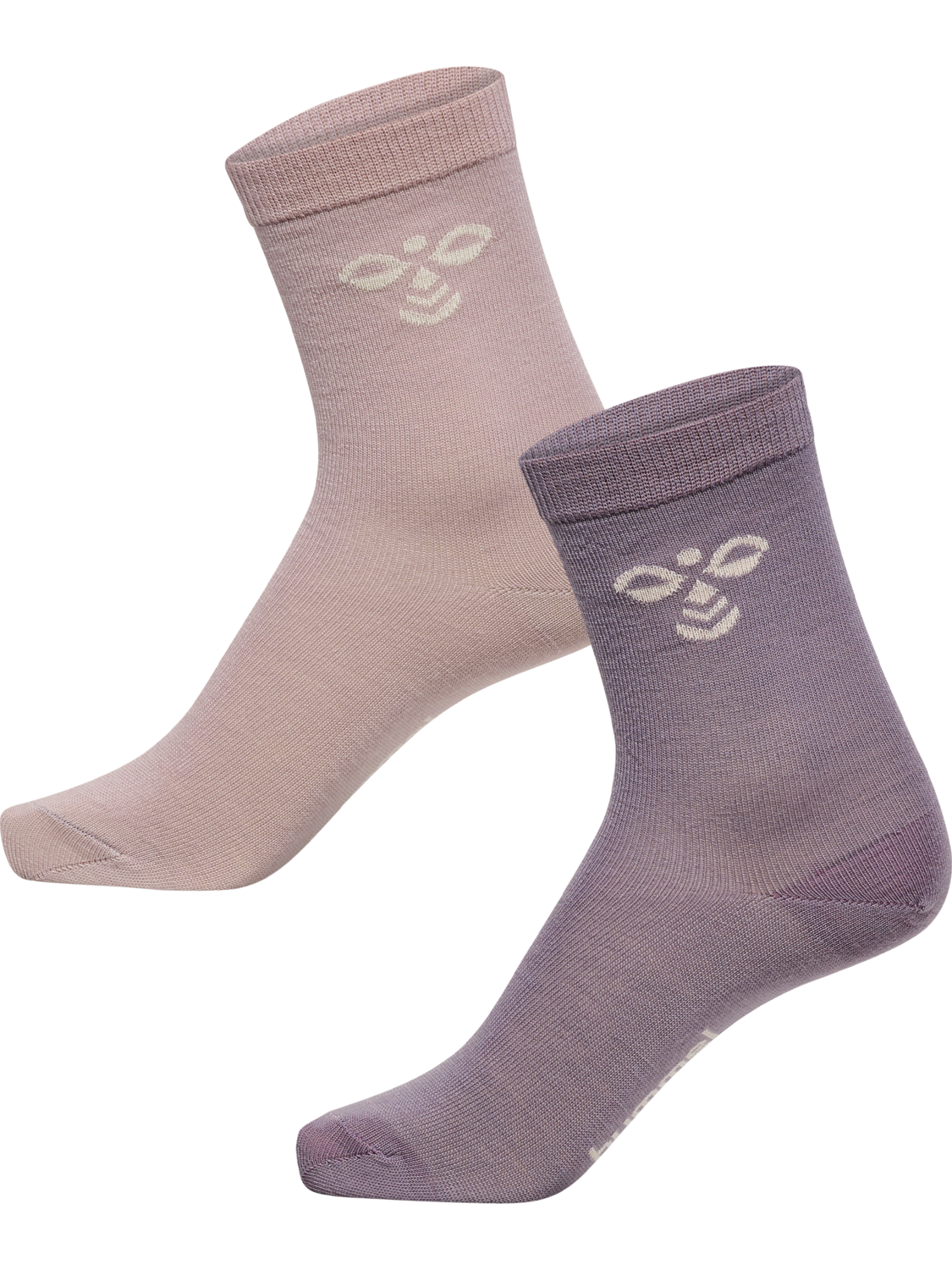 hmlJR WOOL 2-PACK SOCKS, GRAY RIDGE/CLOUD GRAY, packshot