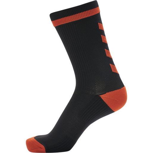 ELITE INDOOR SOCK LOW PA, BLACK/FIESTA, packshot