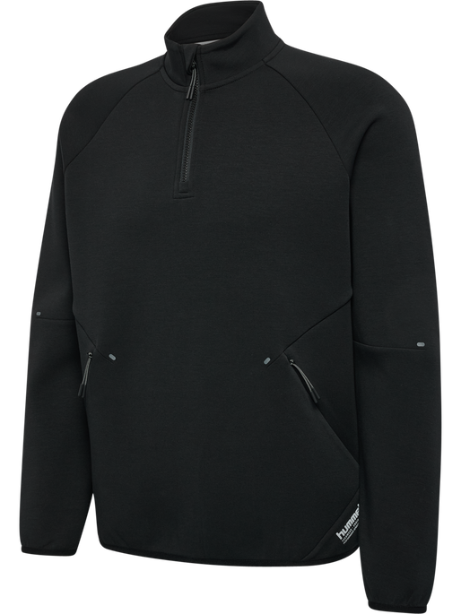 hmlTECH FLEECE HALFZIP, BLACK hmlTECH FLEECE HALFZIP, BLACK, packshot