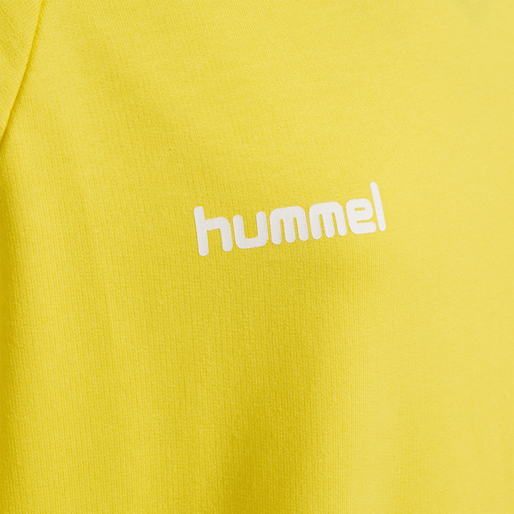 HUMMEL GO KIDS COTTON HOODIE, BLAZING YELLOW HUMMEL GO KIDS COTTON HOODIE, BLAZING YELLOW, packshot
