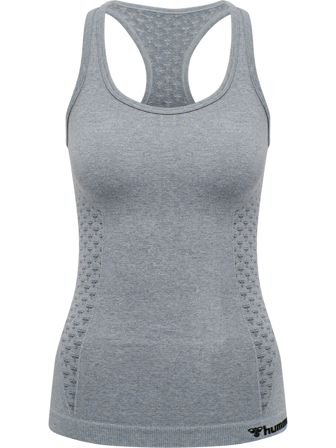 hmlCI SEAMLESS TOP, GREY MELANGE, packshot
