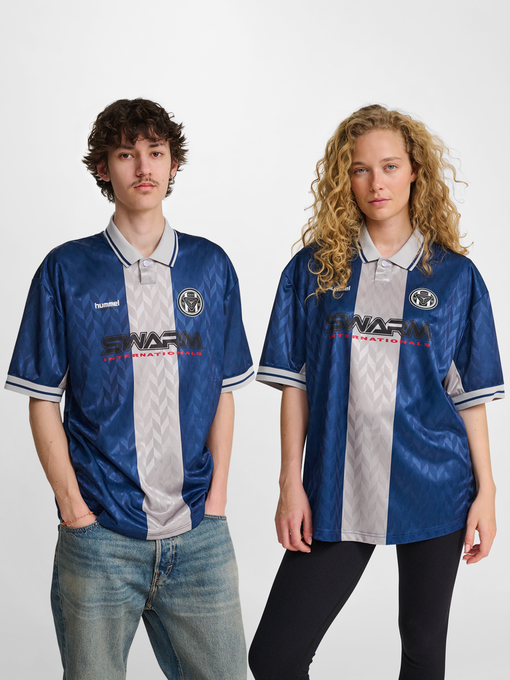 hmlLOOSE FB JERSEY S/S, ESTATE BLUE, model