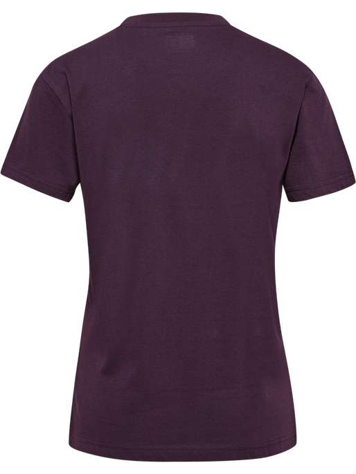 hmlELEMENTAL LOGO COTTON TEE WOMAN, PLUM PERFECT, packshot