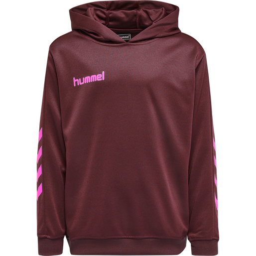 hmlPROMO KIDS POLY HOODIE, BIKING RED/RASPBERRY SORBET, packshot