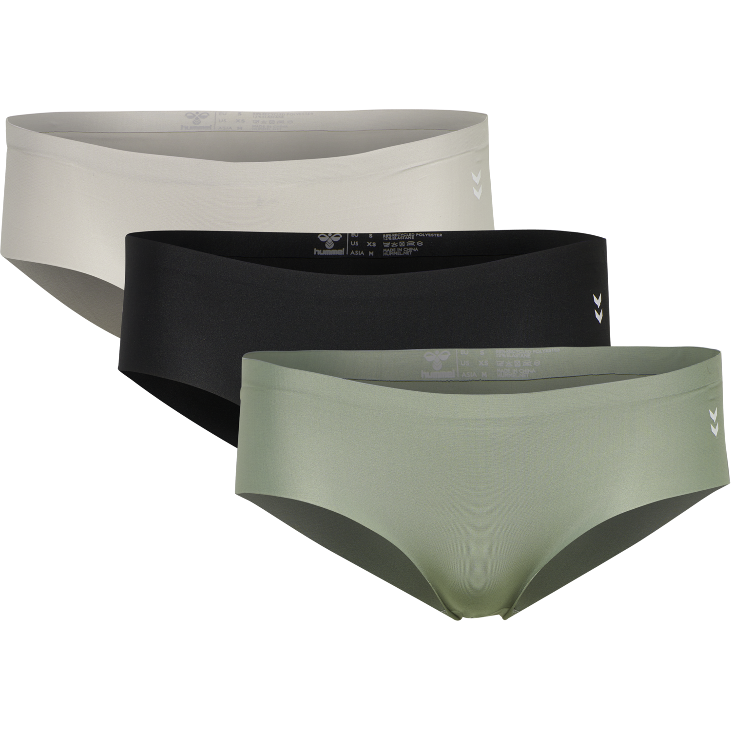 hmlMT BREEZE HIPSTER 3-PACK, BLACK/LILY PAD/CHATEAU GRAY, packshot