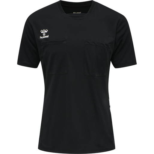 hmlREFEREE CHEVRON JERSEY S/S, BLACK, packshot