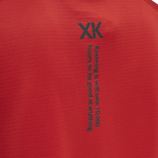 hmlACTION POLY ZIP HOODIE WOMAN, FLAME SCARLET/EBONY, packshot