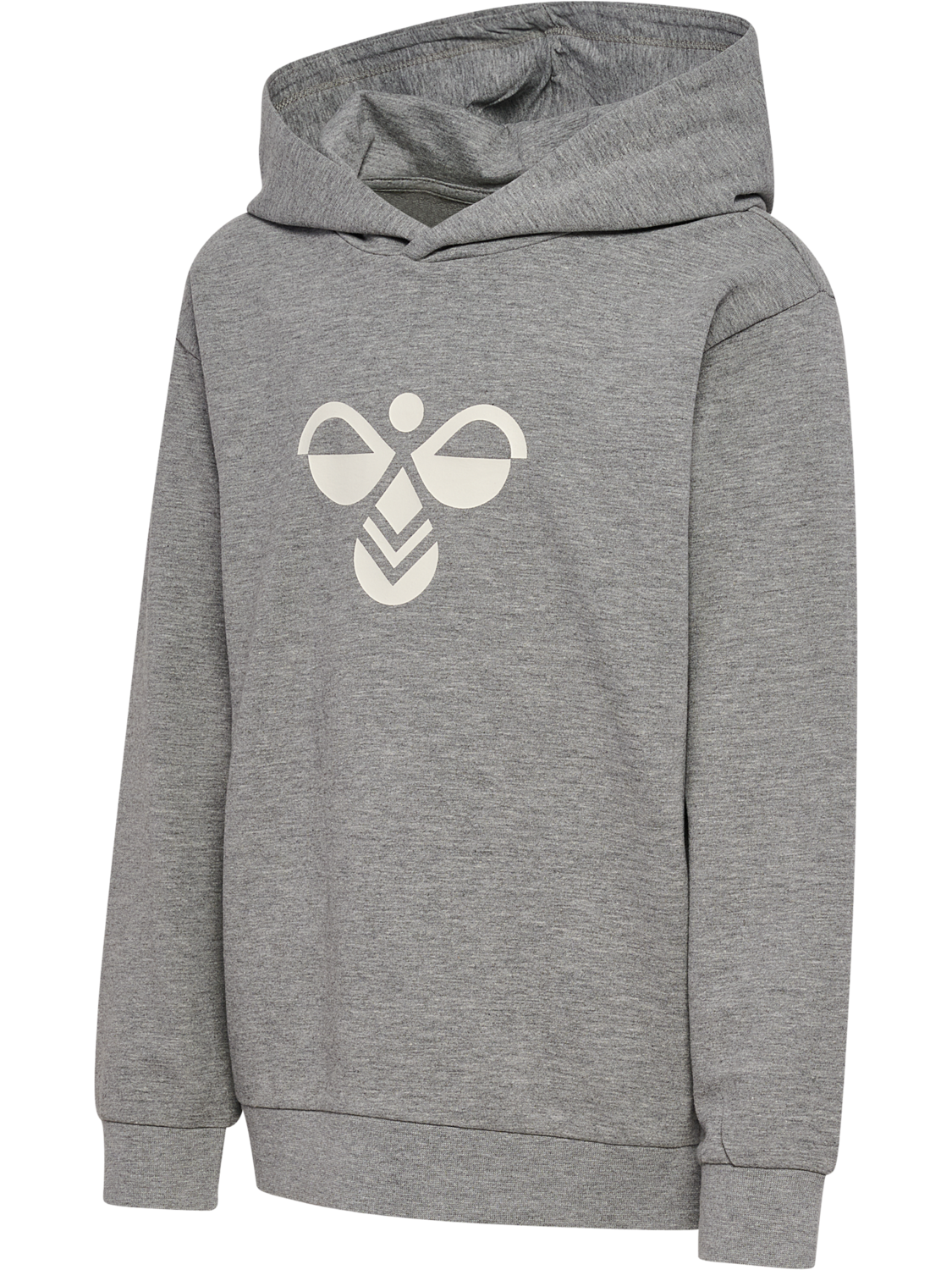 hmlJR REG TUKAS HOODIE, GREY MELANGE, packshot