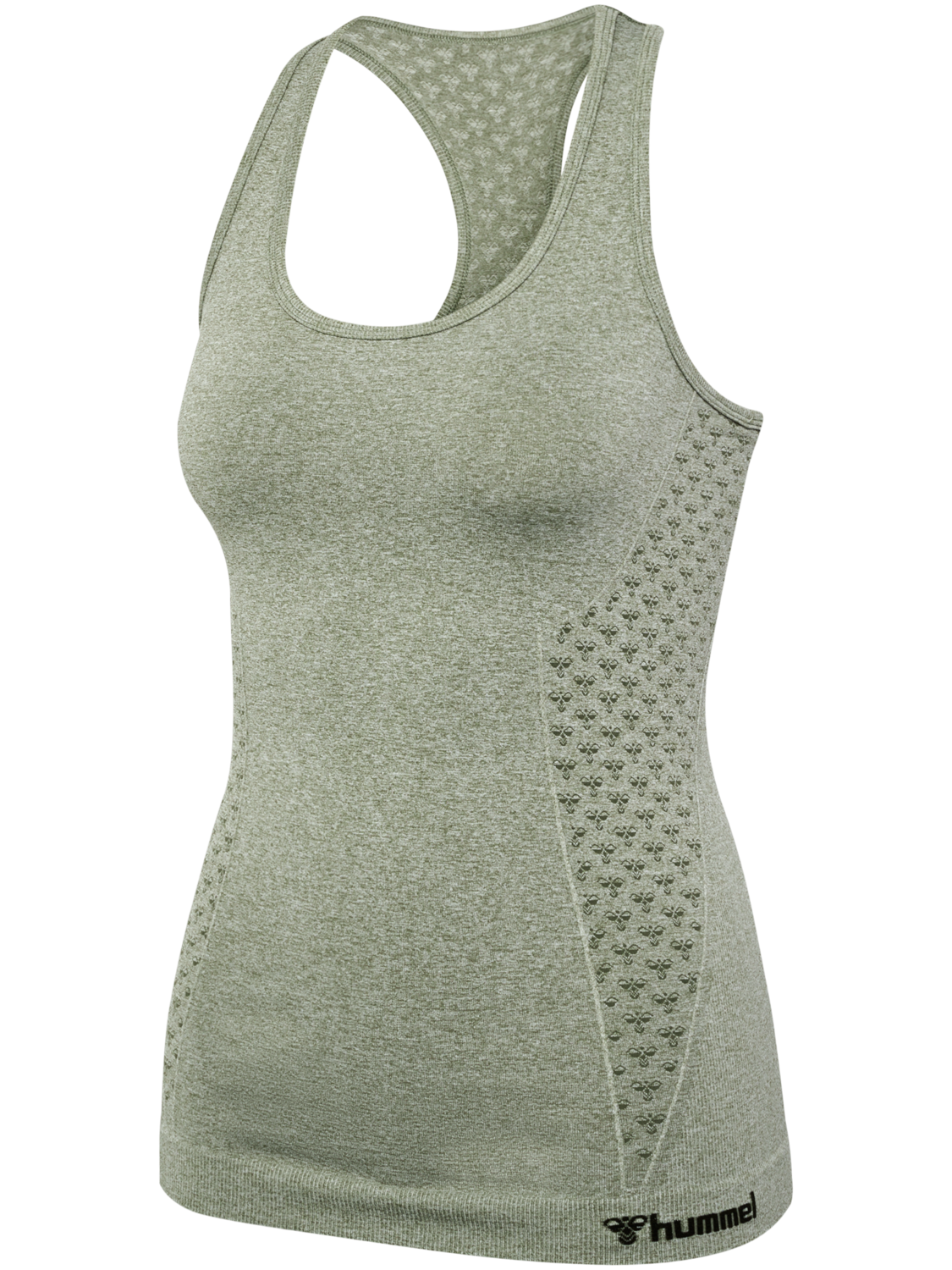 hmlCI SEAMLESS TOP, SEAGRASS MELANGE, packshot