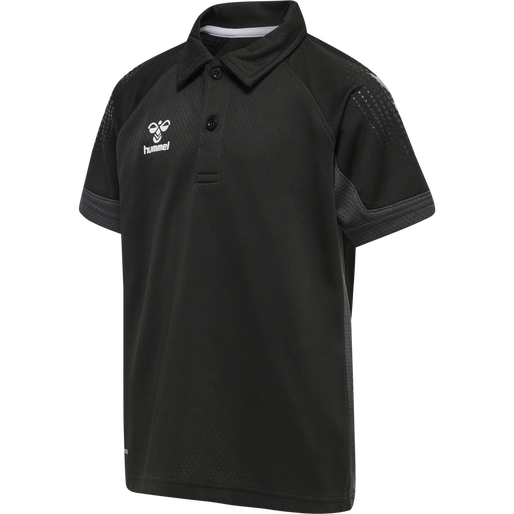 hmlLEAD FUNCTIONAL KIDS POLO, BLACK, packshot