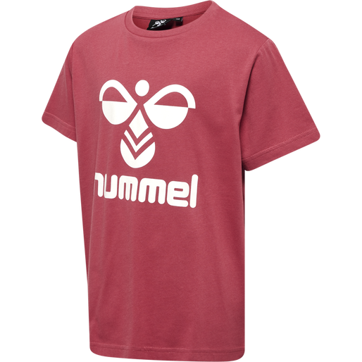 hmlTRES T-SHIRT S/S, EARTH RED, packshot