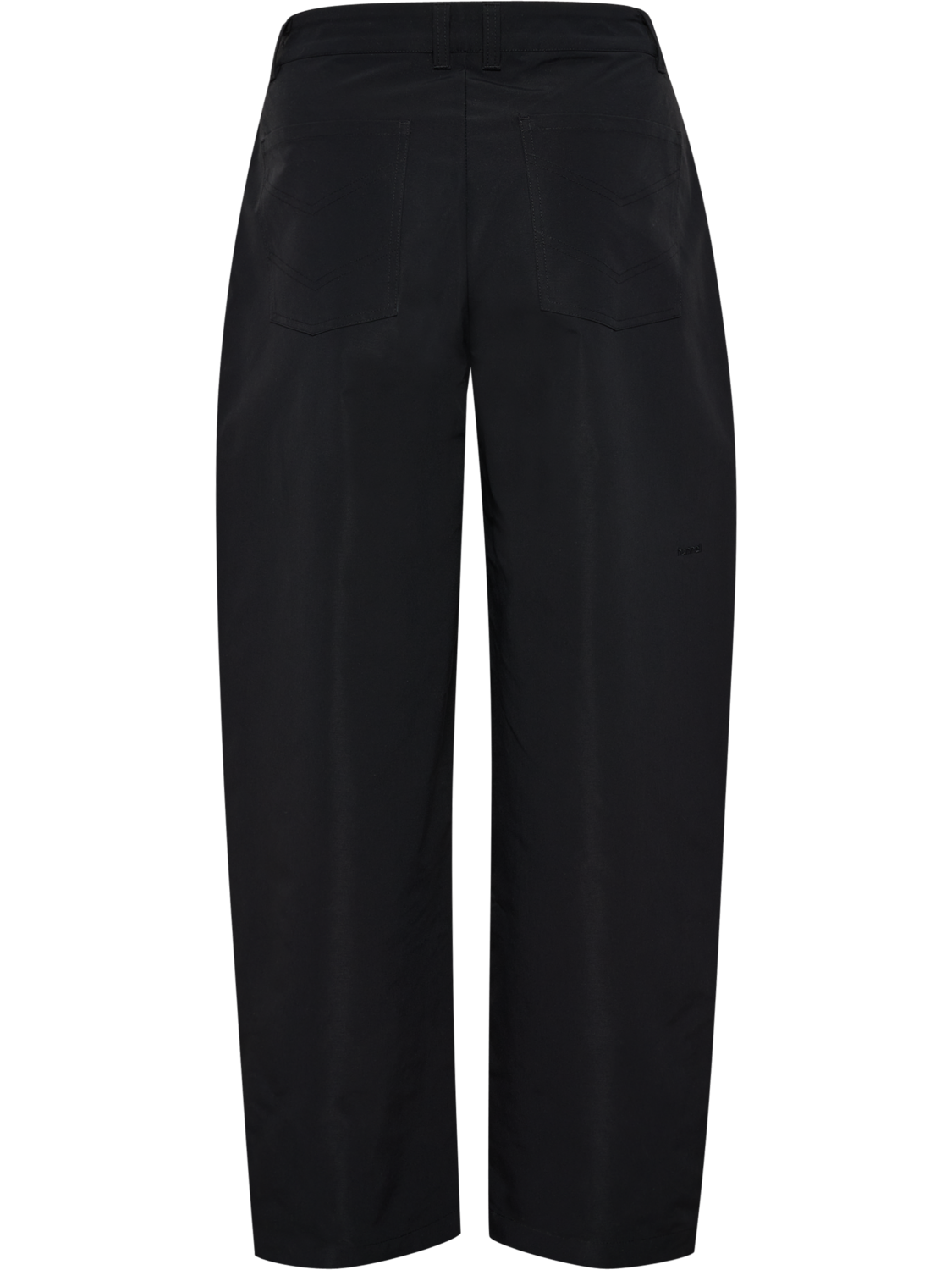 hmlI-D BARREL LEG TROUSERS, BLACK, packshot