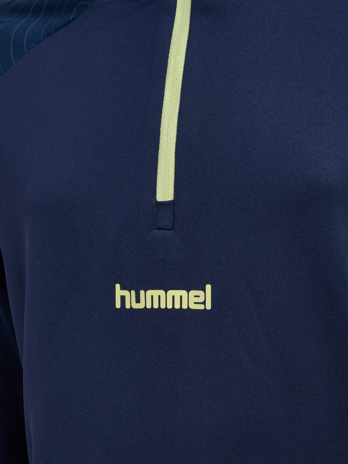 hmlBLAZE 2.0 TRAINING HALF ZIP KIDS, MARINE/SHADOW LIME, packshot
