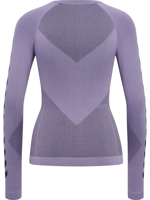 HUMMEL FIRST SEAMLESS JERSEY L/S W, LAVENDER MELANGE, packshot