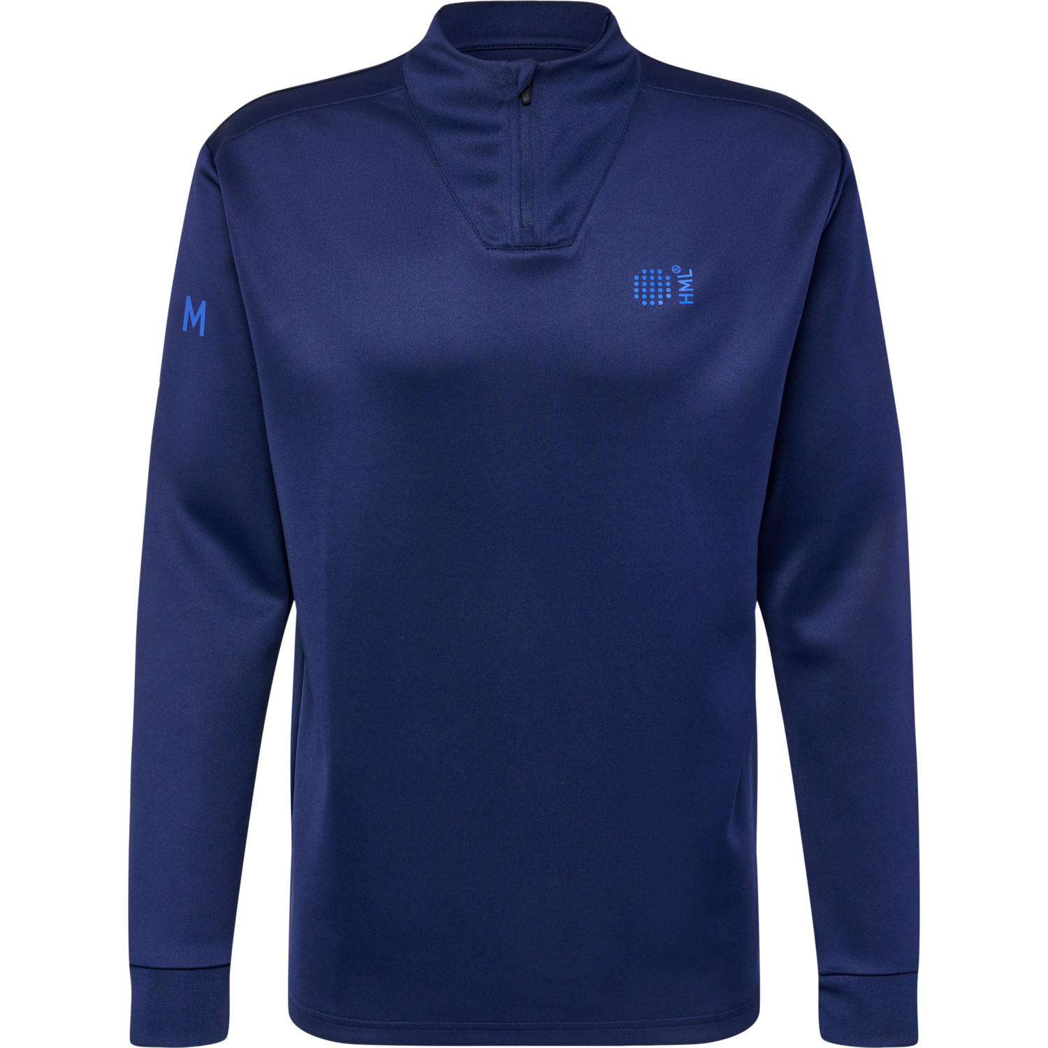 hmlCOURT HALF ZIP L/S, MARINE, packshot